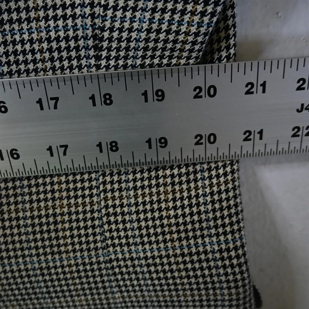 Chaps 40R Blue Glenn Check 100% Silk Mens Blazer‎ Suit Jacket Sport Coat